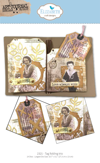 Metal Cutting Die - Hello You - Tag Folding Trio