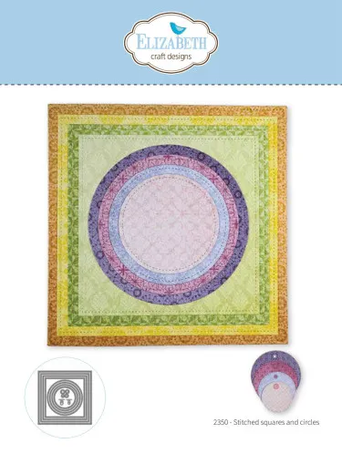 Metal Cutting Die - Beautiful Blooms - Stitched squares and circles