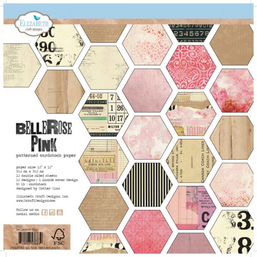 Art Journal 12x12 Paper Pack - Bellrose Pink