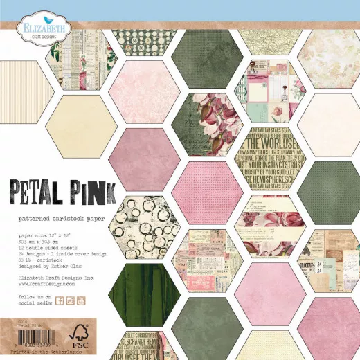 Elizabeth Crafts Design - 12x12 Paper Pack - Petal Pink