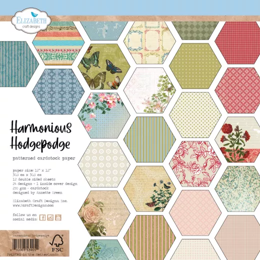 Elizabeth Crafts Design - 12x12 Paper Pack - Harmonious Hodgepodge