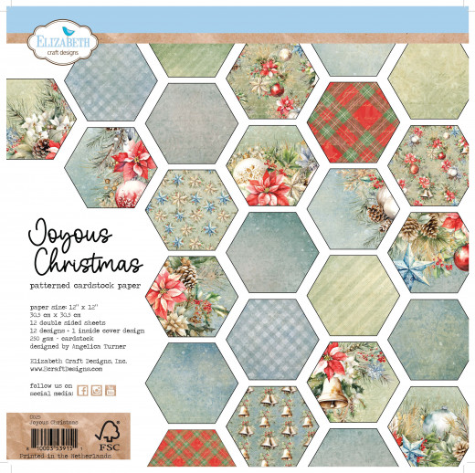 Elizabeth Crafts Design - 12x12 Paper Pack - Joyous Christmas