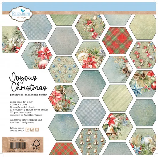 Elizabeth Crafts Design - 12x12 Paper Pack - Joyous Christmas