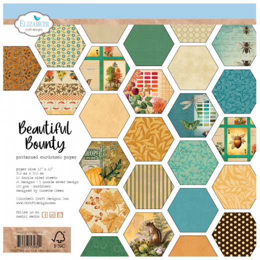 Elizabeth Crafts Design - 12x12 Paper Pack - Beautiful Bounty