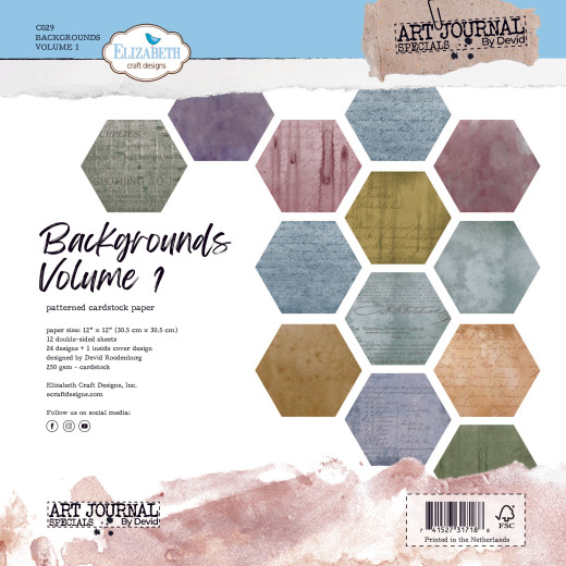 Elizabeth Crafts Design - 12x12 Paper Pack - Backgrounds Volume 1