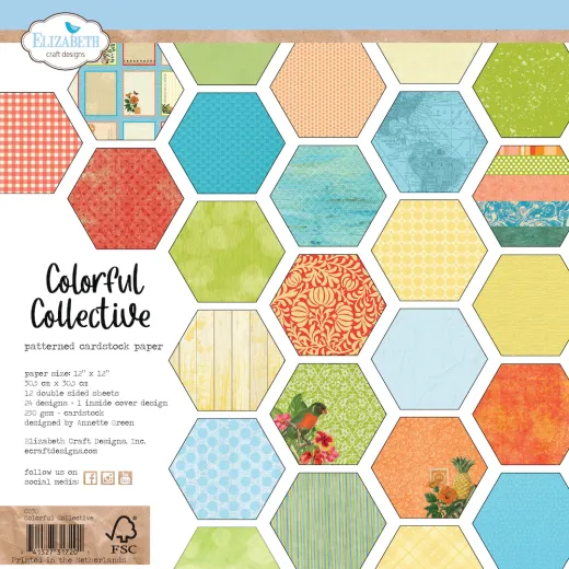 Elizabeth Crafts Design - 12x12 Paper Pack - Colorful Collective