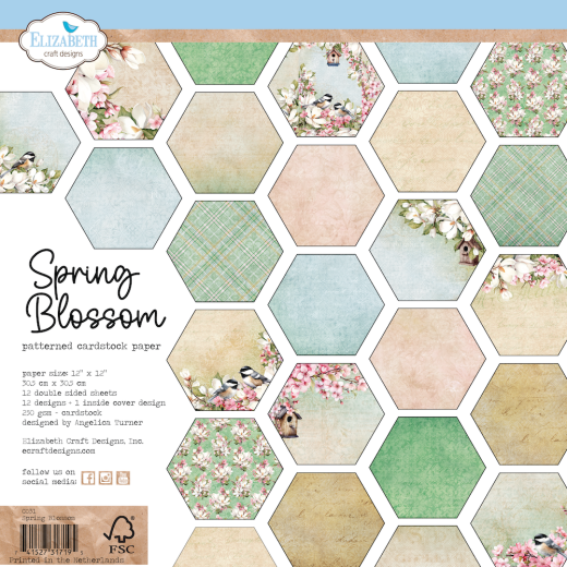 Elizabeth Crafts Design - 12x12 Paper Pack - Spring Blossom
