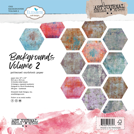 Elizabeth Crafts Design - 12x12 Paper Pack - Backgrounds Volume 2