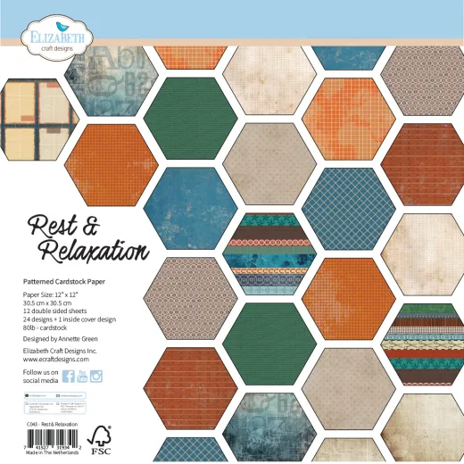 Elizabeth Crafts Design - 12x12 Paper Pack - Rest & Relaxation