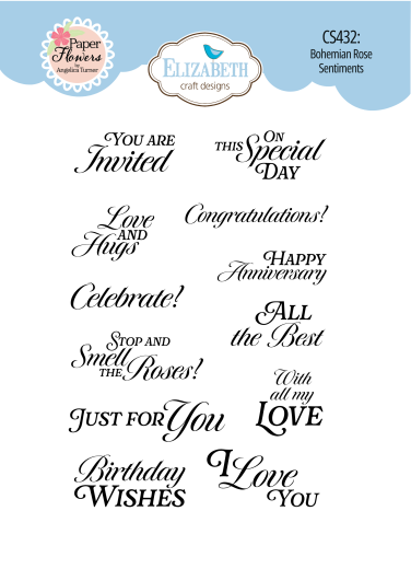 Clear Stamps - Bohemian Rose - Sentiments