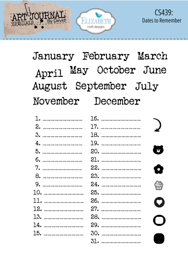 Clear Stamps - Dates to remember