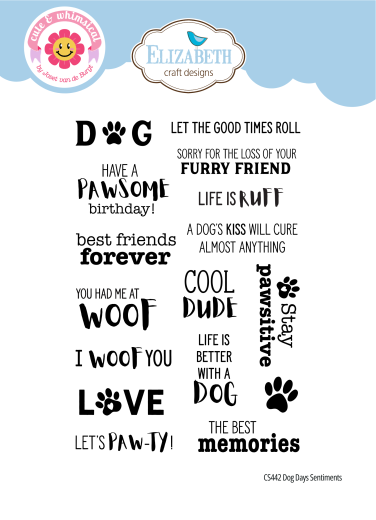 Clear Stamps - Dog Days - Sentiments