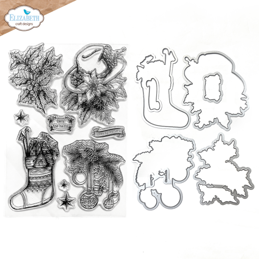 Cutting Dies & Clear Stamps - Golden Season - Deck the Halls