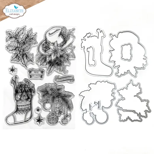 Cutting Dies & Clear Stamps - Golden Season - Deck the Halls