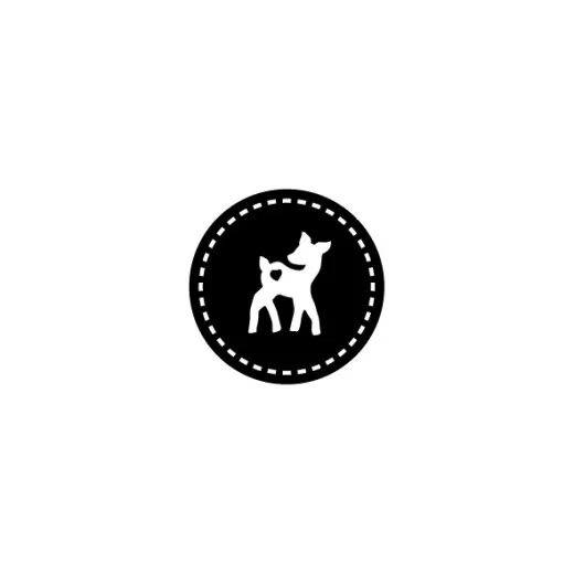 Stempel flächig Kreis Naht Reh