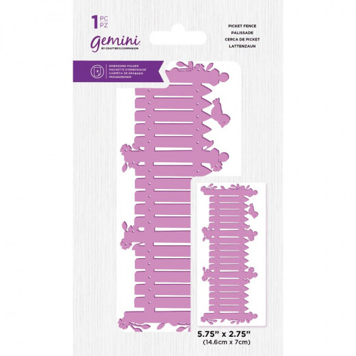 Gemini Embossing Folder - Best of British Picket Fence