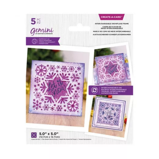 Gemini Create-A-Card - Christmas Snowflake Frame