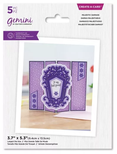 Gemini Create A Card Die - Ornate Pop-Out Majestic Damask