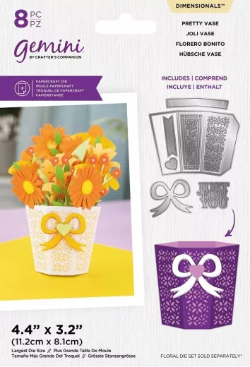 Gemini Dimensionals Cutting Die - Pop-Up Vase Pretty Vase