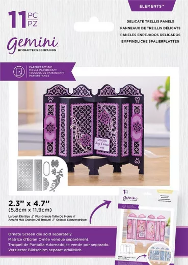 Gemini Elements Cutting Die - Delicate Trellis Panels