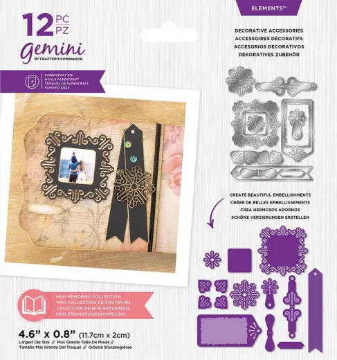 Gemini Elements Cutting Die - Mini Memories Decorative Accessori