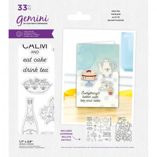 Gemini Clear Stamps and Die - Best Of British High Tea