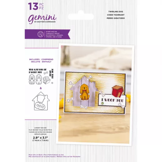 Gemini Clear Stamps and Die - Twirling Dog