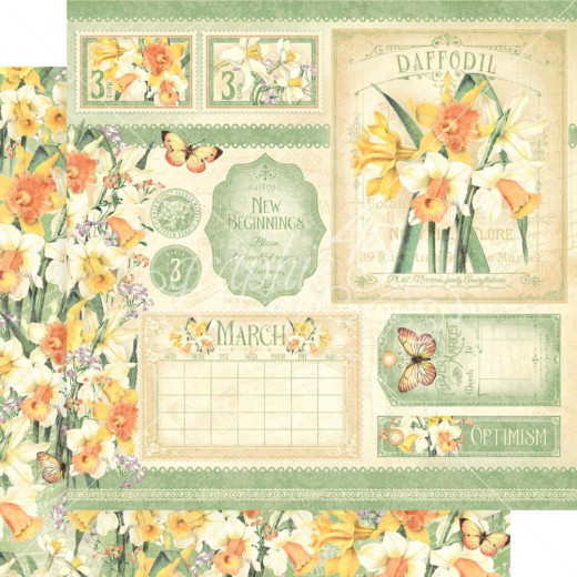 Flower Market Designpapier - March