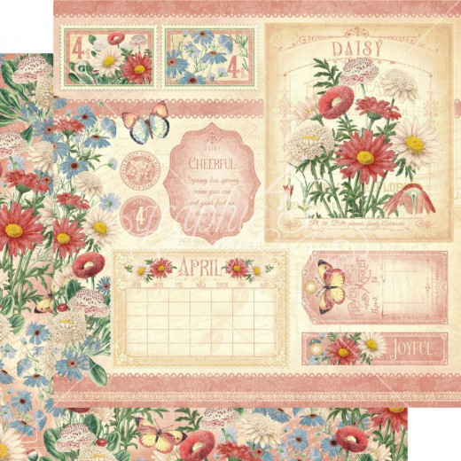 Flower Market Designpapier - April