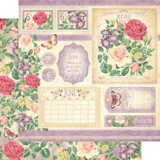 Flower Market Designpapier - June