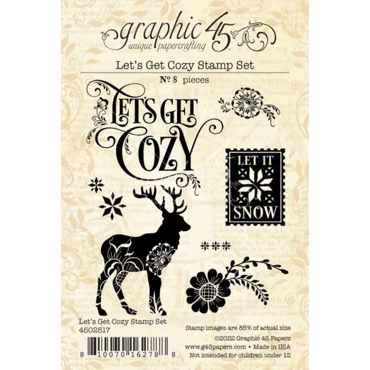 Graphic 45 Lets Get Cozy Stamp Set