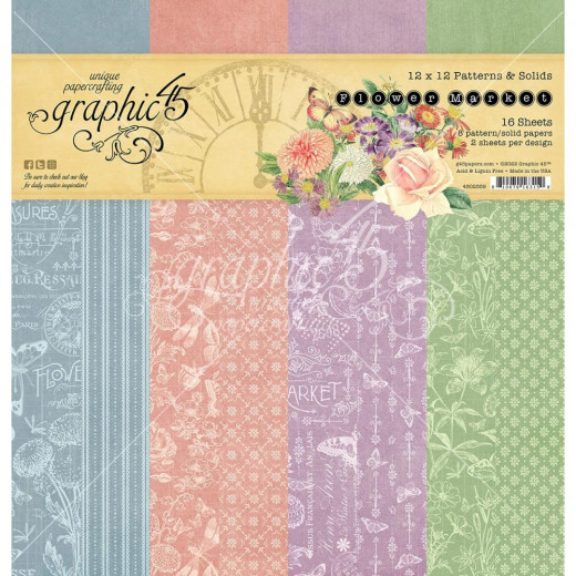 Flower Market - 12x12 Solid and Pattern Paper Pad