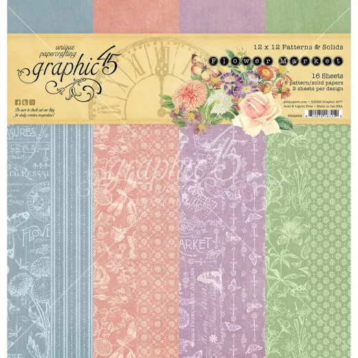 Flower Market - 12x12 Solid and Pattern Paper Pad