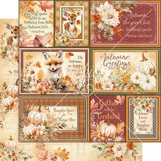 Autumn Greetings - Designpapier - Gather And Be Grateful