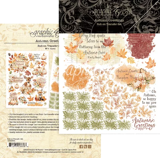 Rub-On Transfer - Autumn Greetings