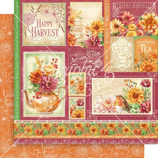 Season To Celebrate - Designpapier - Autumn Floral