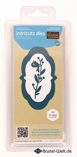 Intricutz Dies - Stanzform - 2 Tags and Bird Branch