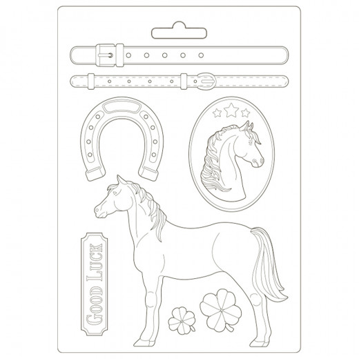 Soft Mould A4 - Romantic Horses