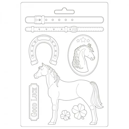 Soft Mould A4 - Romantic Horses