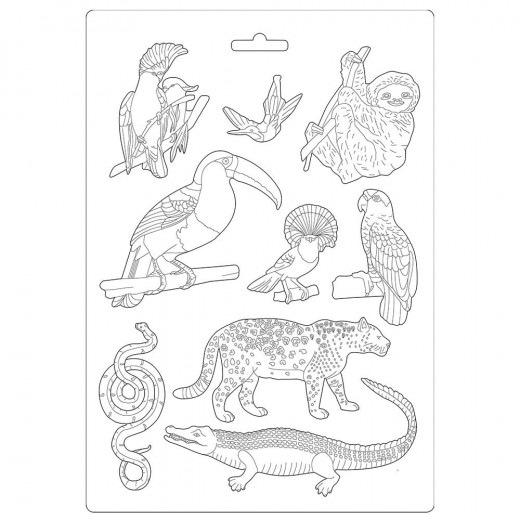 Soft Mould A4 - Amazonia Animals