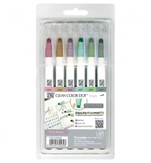 Zig Clean Color Dot Set - Mild Smokey colors