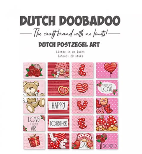 Dutch Doobadoo - Postage Stamps - Die-Cuts - Stansvel + Love is in the Air