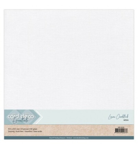 12x12 Linen Cardstock - Weiß