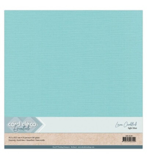12x12 Linen Cardstock - Hellblau