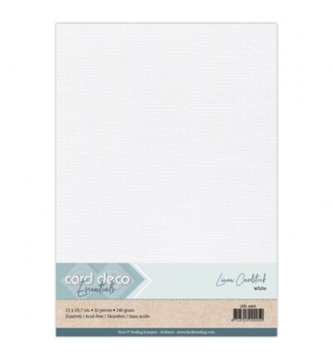A4 Linen Cardstock - Weiß