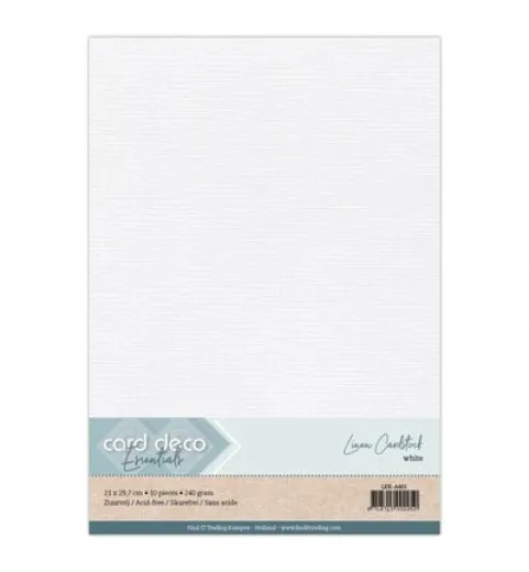 A4 Linen Cardstock - Weiß