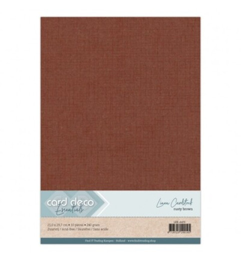 A4 Linen Cardstock - Rostbraun