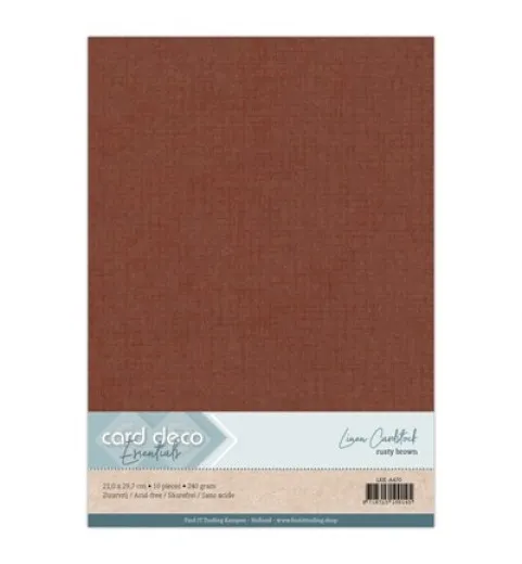 A4 Linen Cardstock - Rostbraun