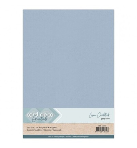 A4 Linen Cardstock - Graublau