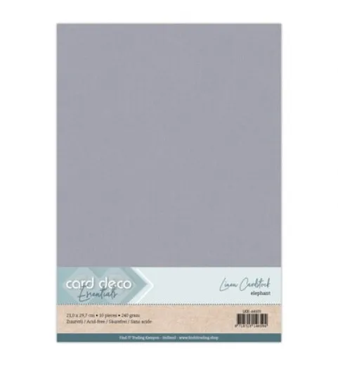 A4 Linen Cardstock - Elefantengrau